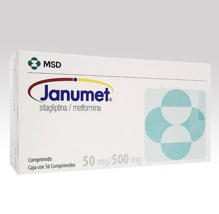 Janumet (Sitagliptina/Metformina) 50 mg/500 mg, 56 Comprimidos